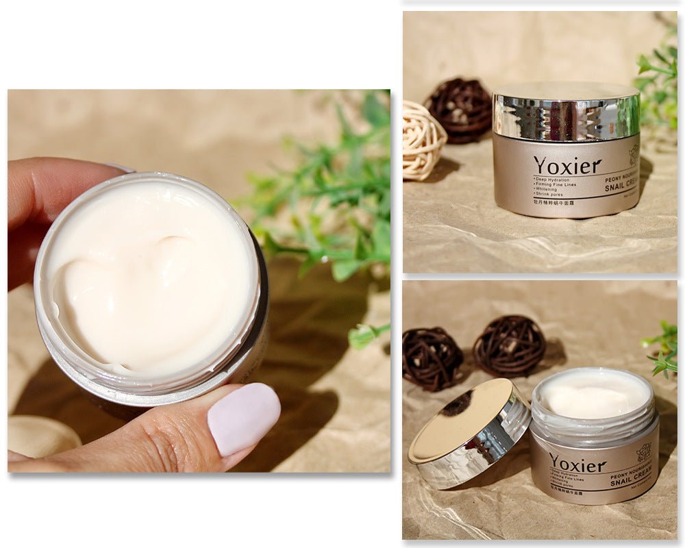 Peony Snail Cream Facial Moisturizer for Deep Hydration, Firming & Smoother-Looking Skin, 30ml - WebLuxes Store