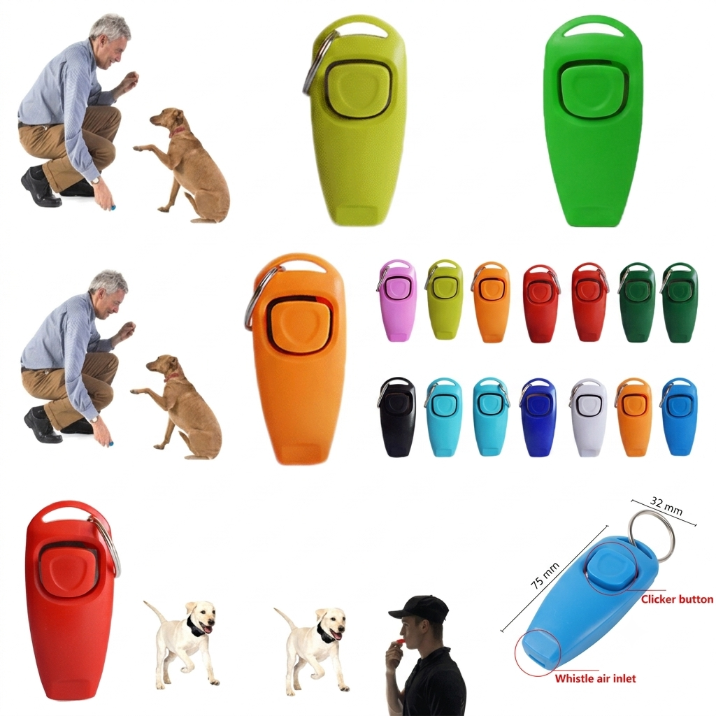 Pet Dog Training Clicker & Whistle Portable Puppy Training Tool for Obedience & Behavior - Web Luxes
