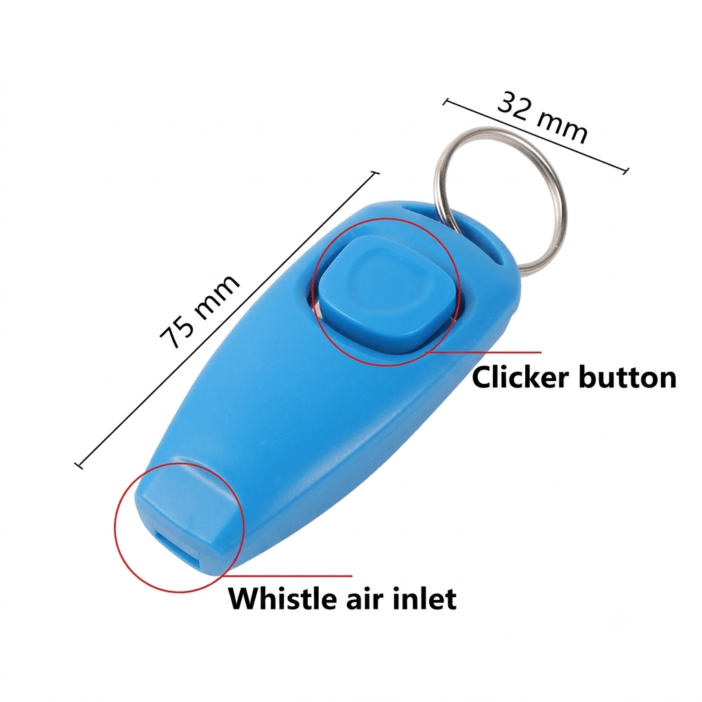 Pet Dog Training Clicker & Whistle Portable Puppy Training Tool for Obedience & Behavior - Web Luxes