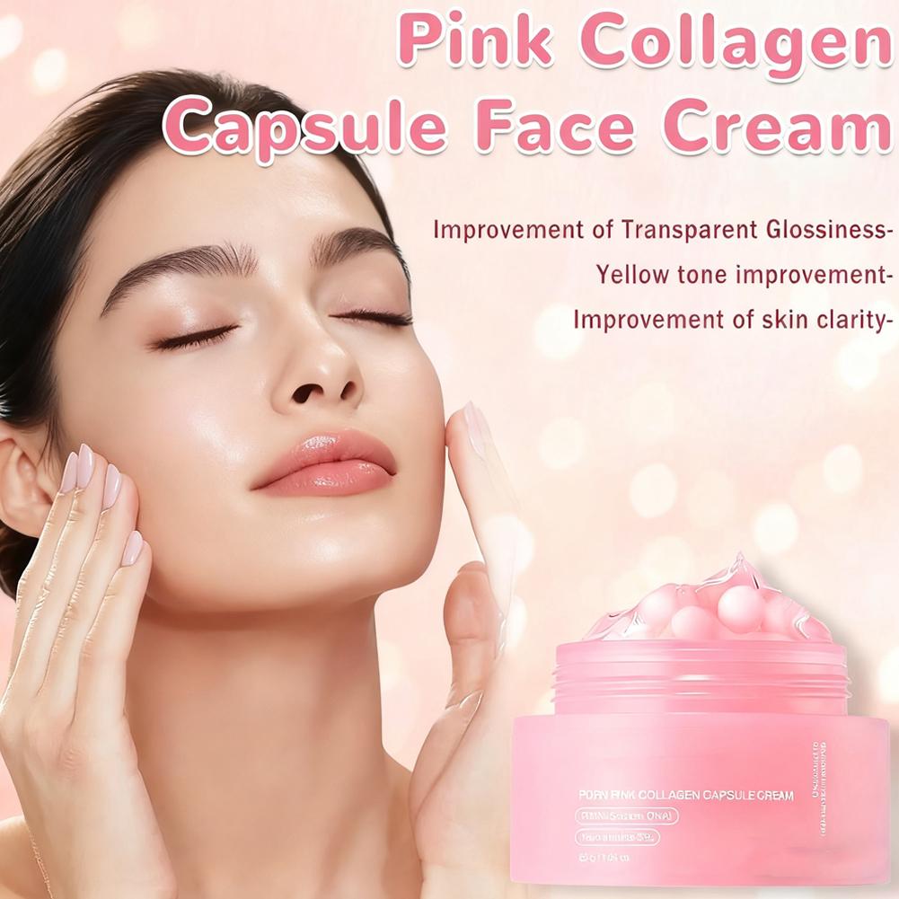 Pink Collagen Capsule Cream with 5% Niacinamide