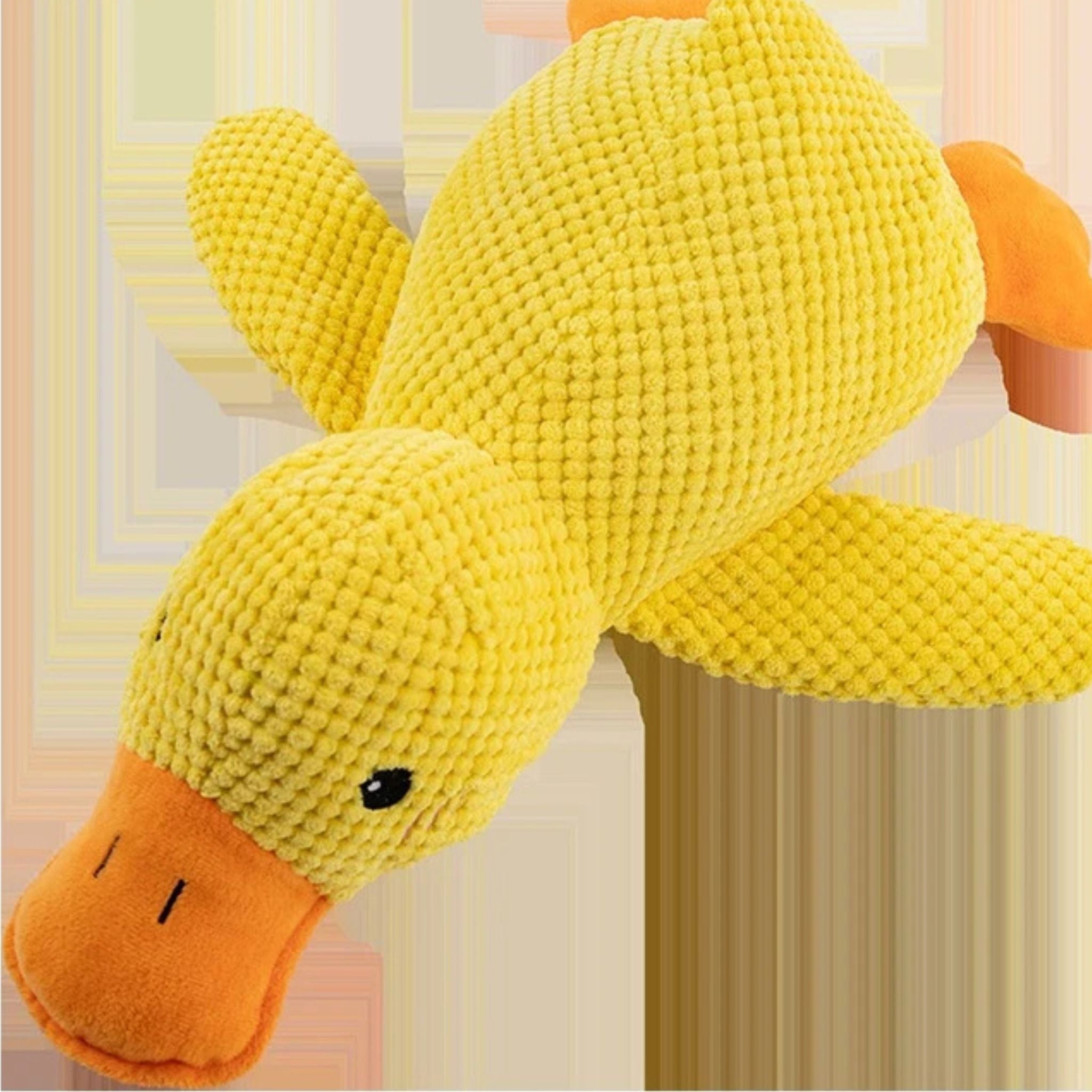 Plush Duck Dog Toy with Squeaker Bite Resistant Chew & Teeth Grinding Toy - Web Luxes