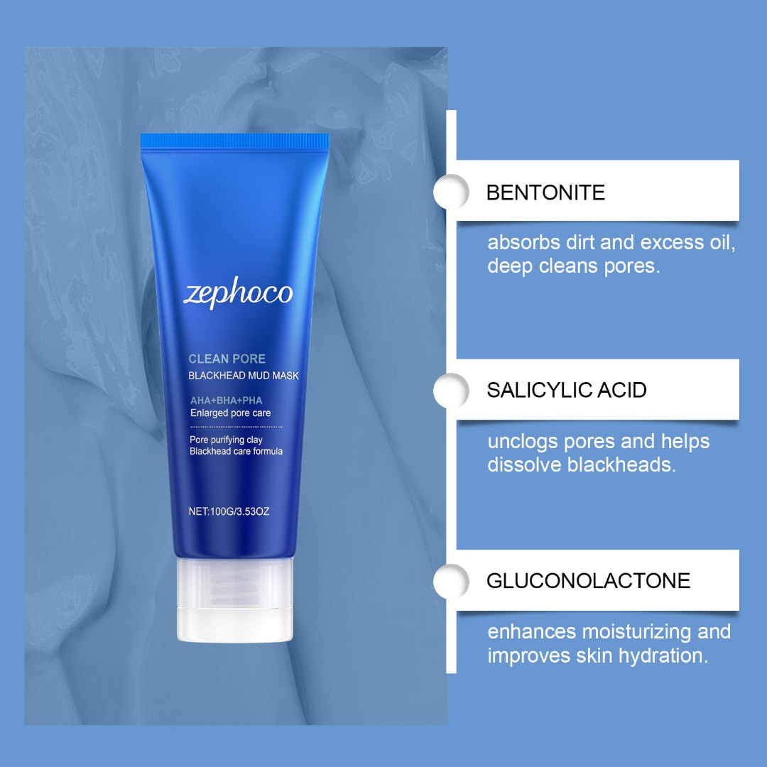 Pore Cleaning Mud Mask with AHA BHA PHA Exfoliator