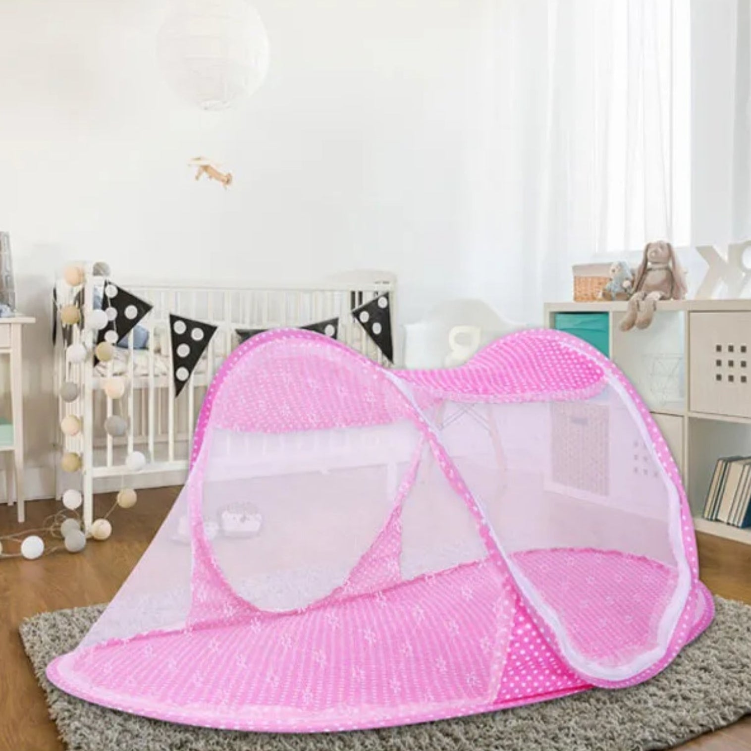 Portable Foldable Baby Mosquito Net Bed with Canopy for Newborns & Toddlers 0-3 Years