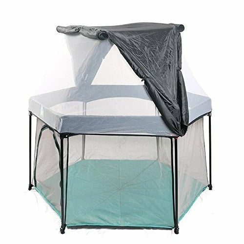 Portable Mesh Canopy for Baby Playard & Playpen with Sun Shade and Mosquito Net