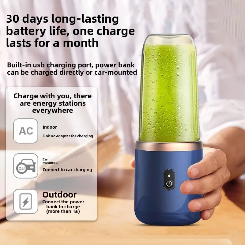 Portable Mini Blender 6 Blade USB Rechargeable Juice Maker