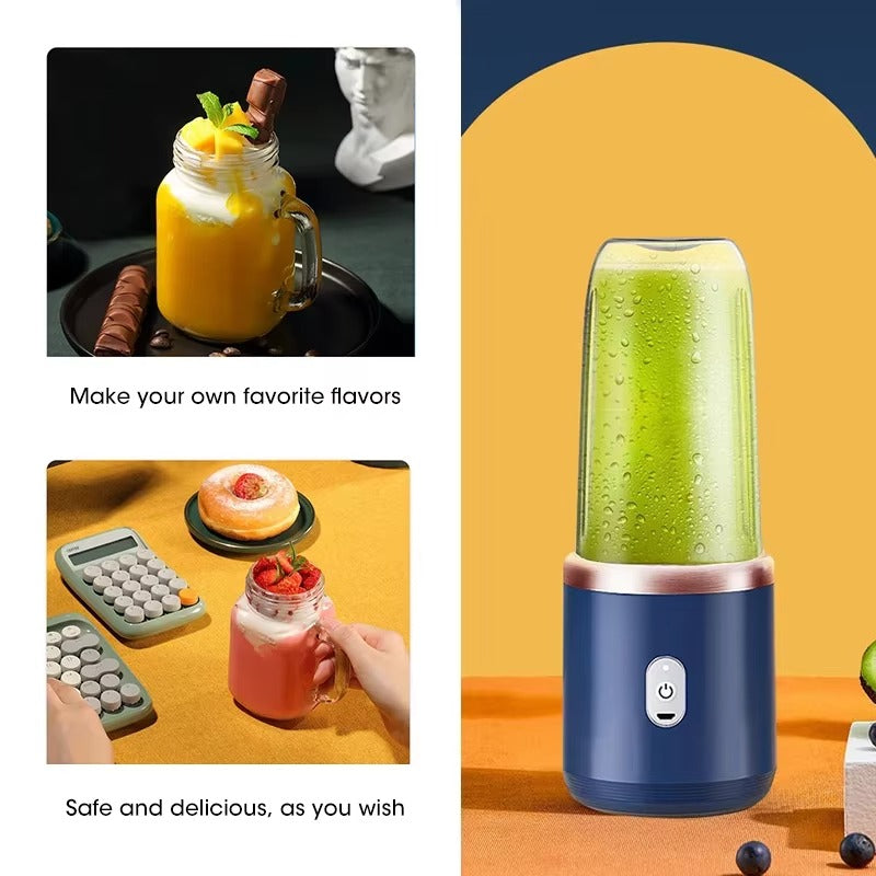 Portable Mini Blender 6 Blade USB Rechargeable Juice Maker