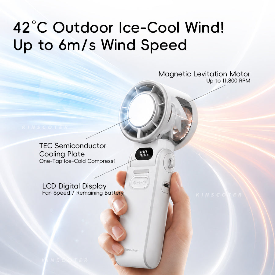 Portable Rechargeable Handheld Fan 3600mAh Turbo Cooling