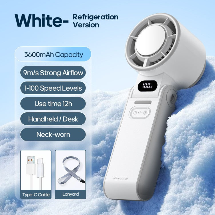 Portable Rechargeable Handheld Fan 3600mAh Turbo Cooling