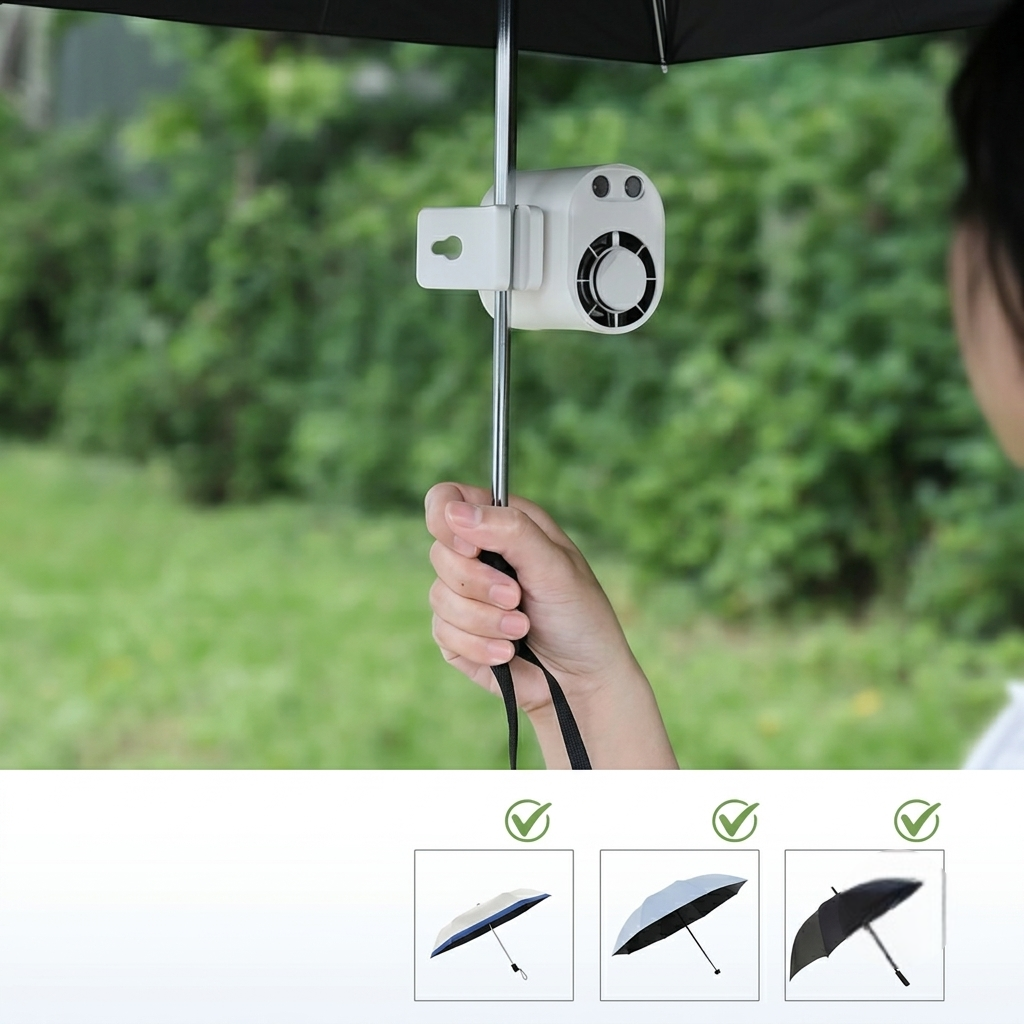 Portable Semiconductor Cooling Clip Fan USB 360° Rotation