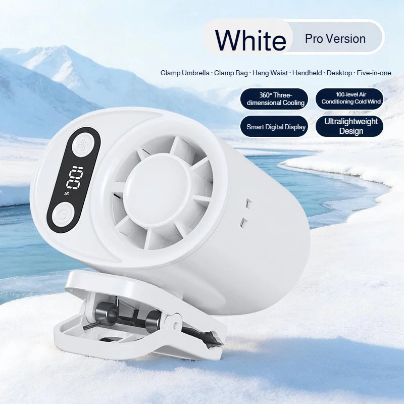 Portable Semiconductor Cooling Clip Fan USB 360° Rotation