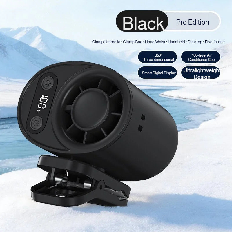 Portable Semiconductor Cooling Clip Fan USB 360° Rotation