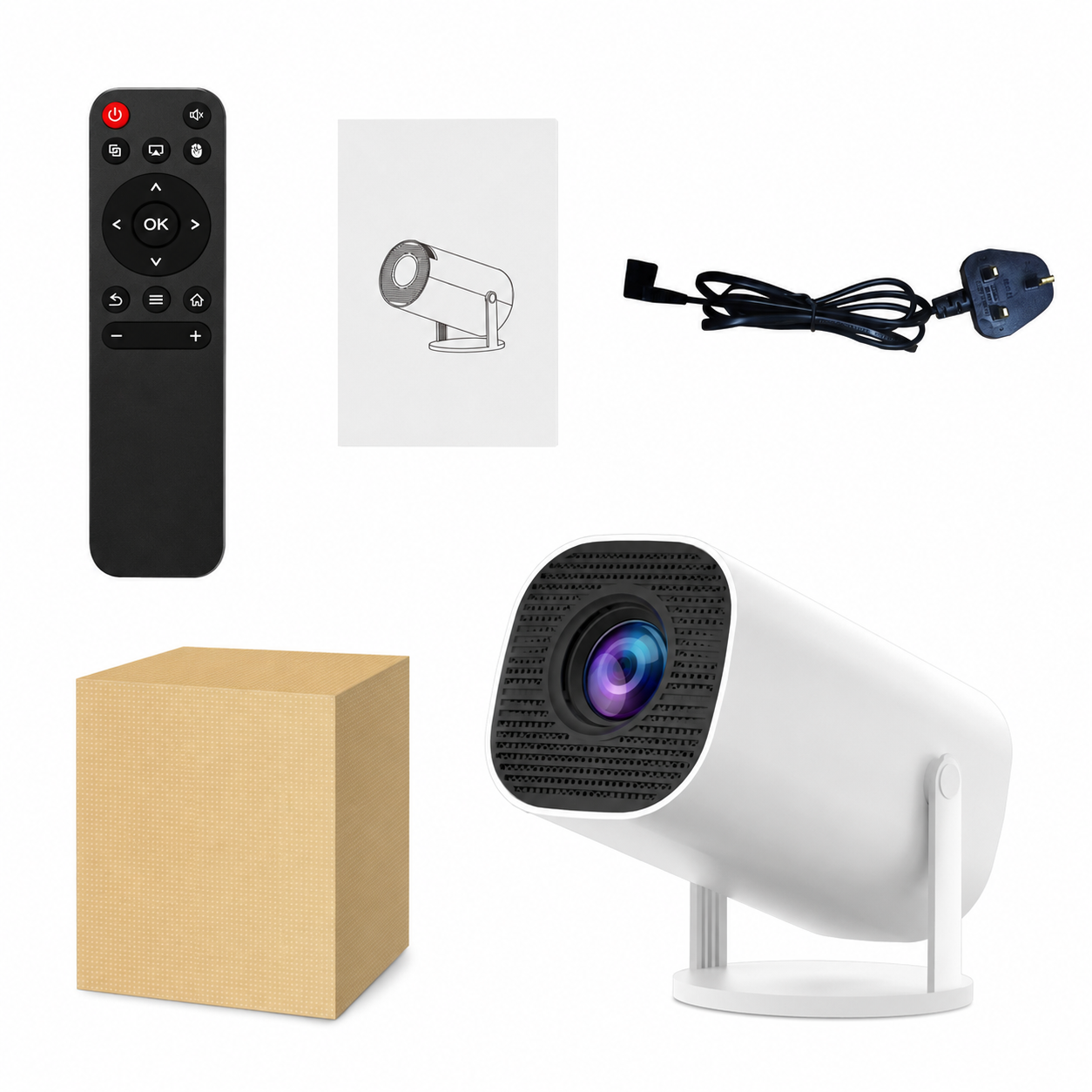 Portable Smart Projector WiFi 6 720P 4K Support 180°
