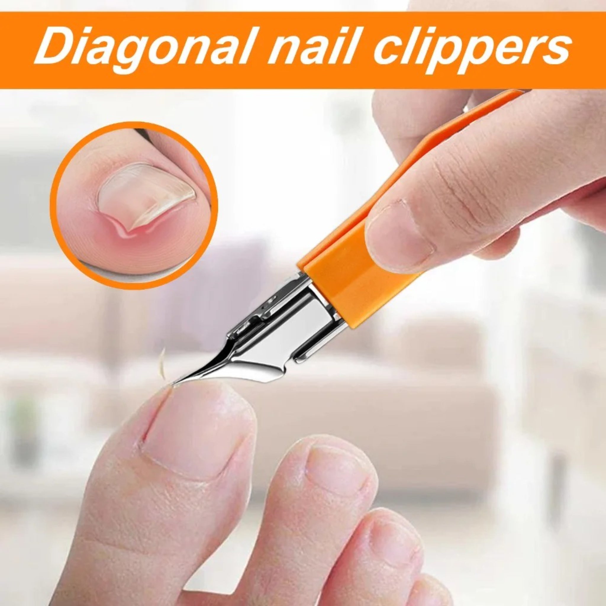 Professional Ingrown Toenail Clipper – 25° Slant Edge Stainless Steel Nail Trimmer with Wide Jaw Opening - WebLuxes Store