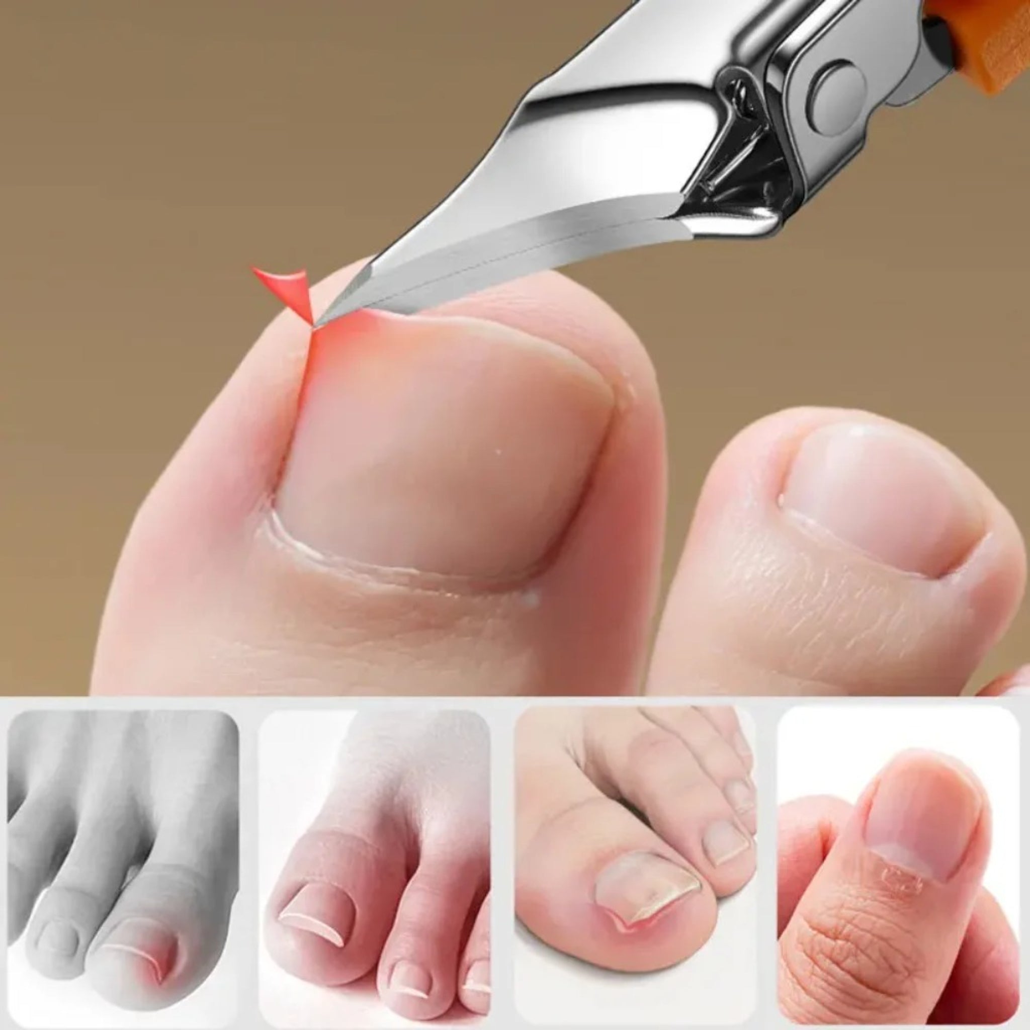 Professional Ingrown Toenail Clipper – 25° Slant Edge Stainless Steel Nail Trimmer with Wide Jaw Opening - WebLuxes Store