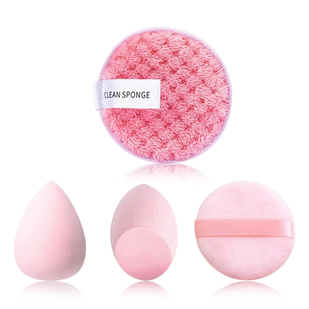 Professional Makeup Brush & Beauty Sponge Set with Powder Puffs and Spa Headband