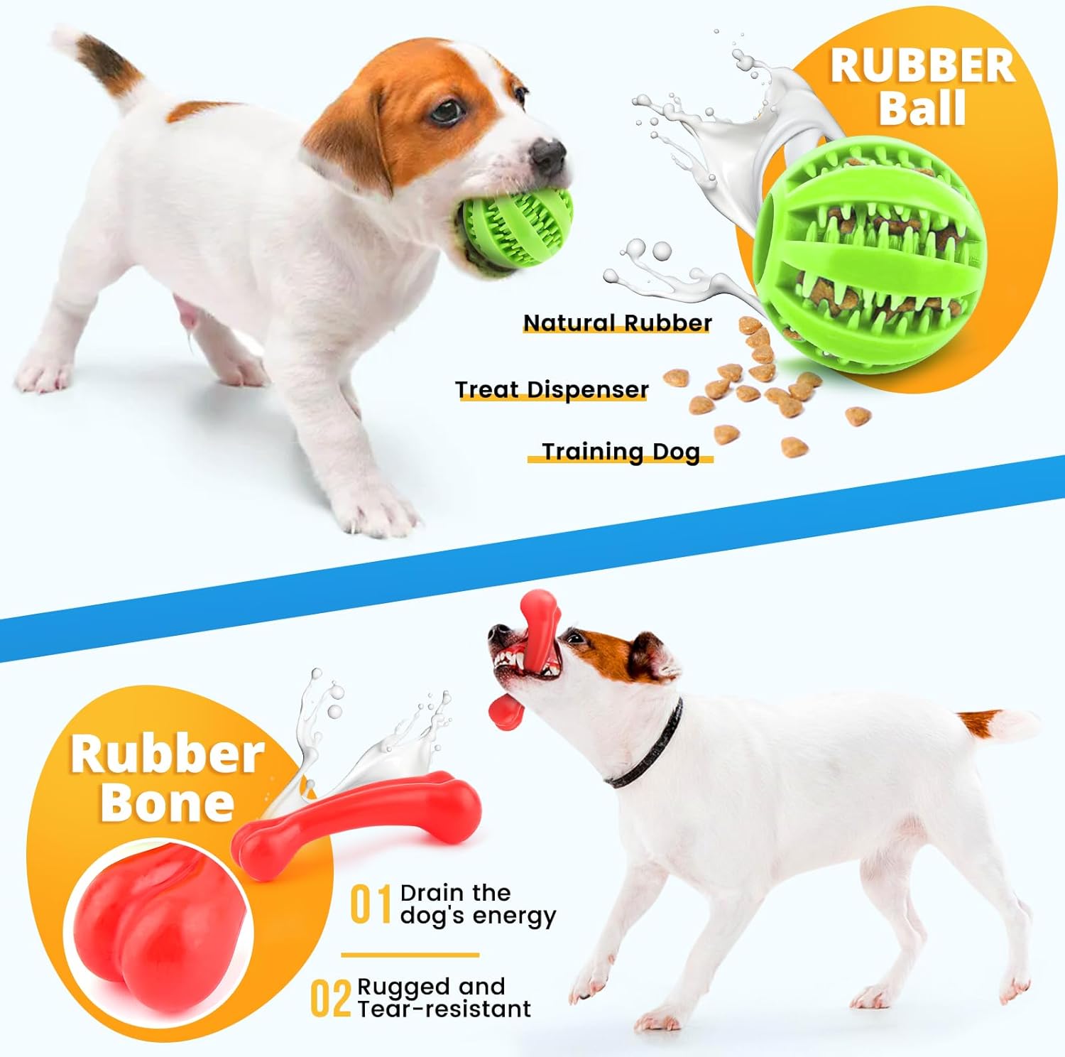 Puppy Toy Set for Small Dogs – Plush Squeaky, Rope, Chew Ball & Teething Toys