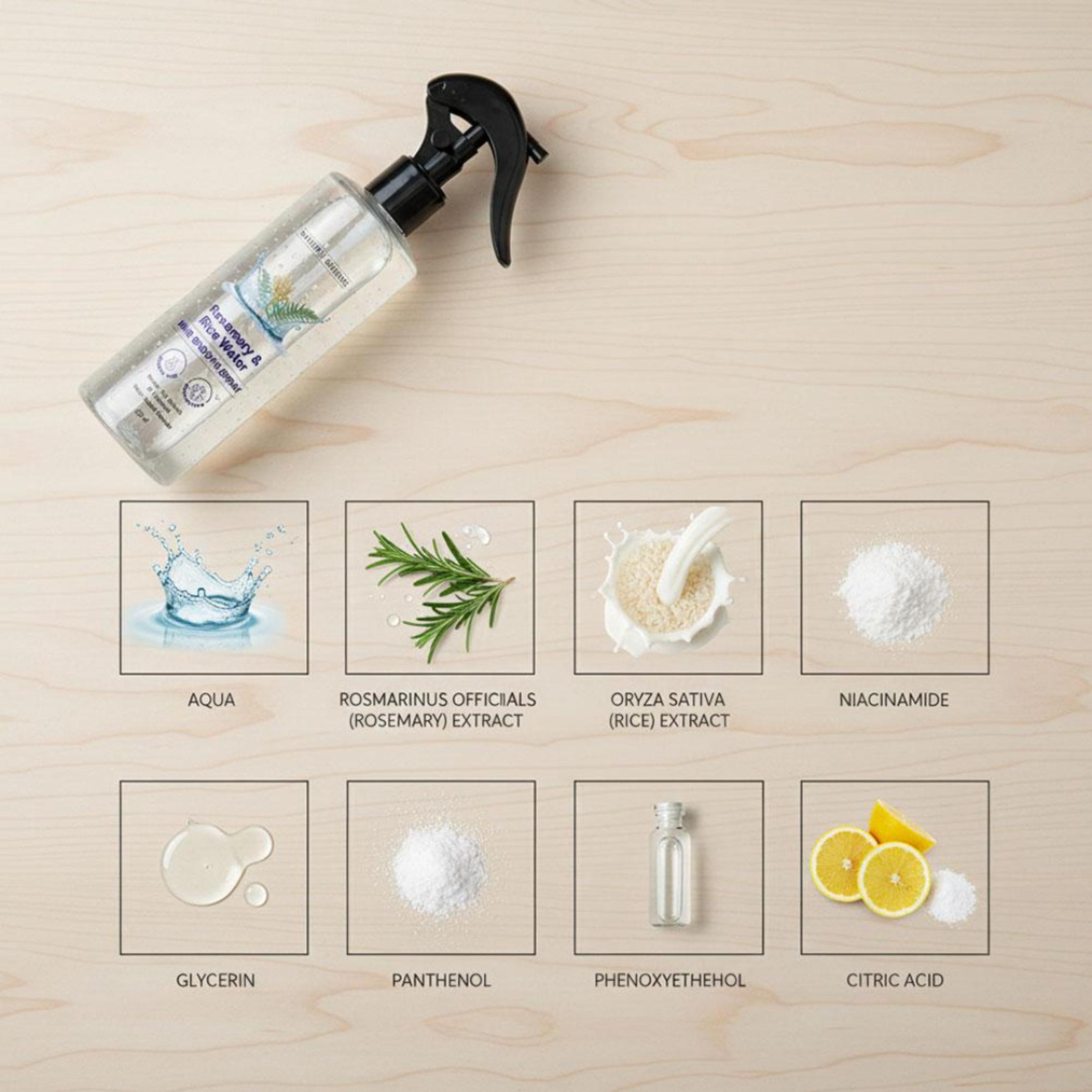 Rosemary Rice Water Hair Growth Spray Scalp Serum