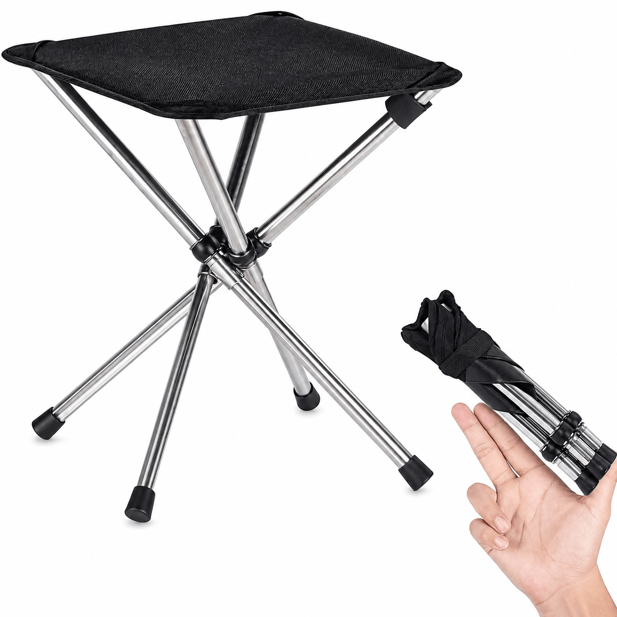 Portable Folding Camping Stool with Carry Bag, Lightweight Outdoor Travel Seat for Camping, Fishing, Hiking & Picnic - WebLuxes Store