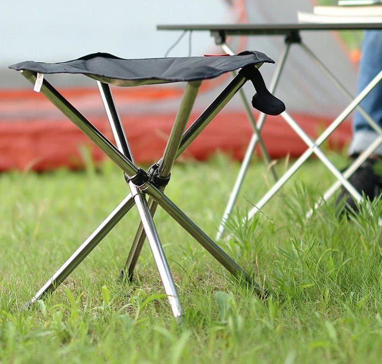 Portable Folding Camping Stool with Carry Bag, Lightweight Outdoor Travel Seat for Camping, Fishing, Hiking & Picnic - WebLuxes Store