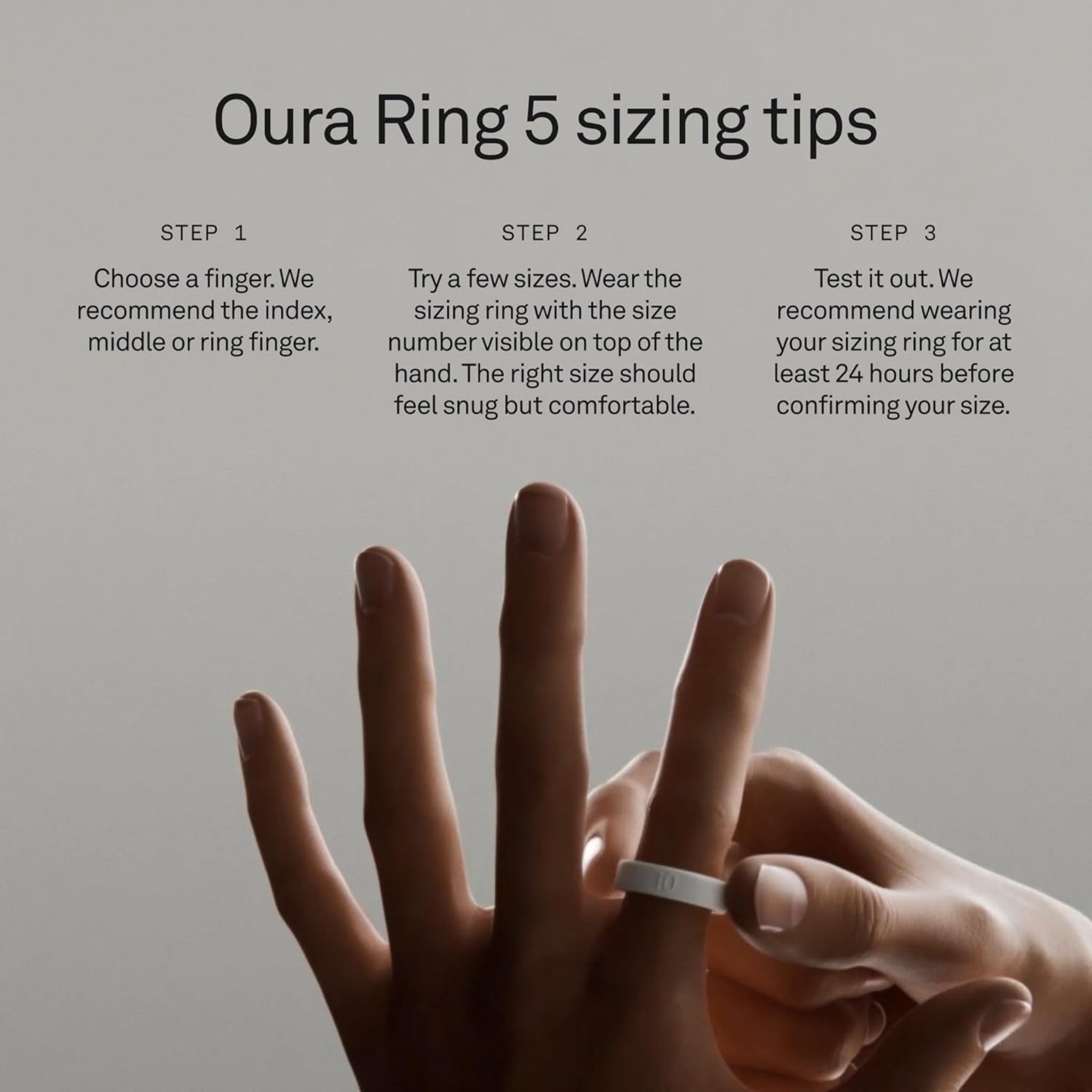 Smart Ring Sizing Kit for Health Tracking Ring - Accurate Ring Size Measurement Kit Before Purchase