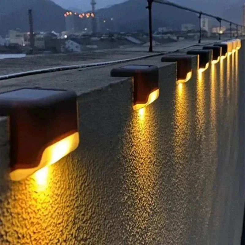 Solar LED Step Lights Outdoor Waterproof Garden Deck Lamp