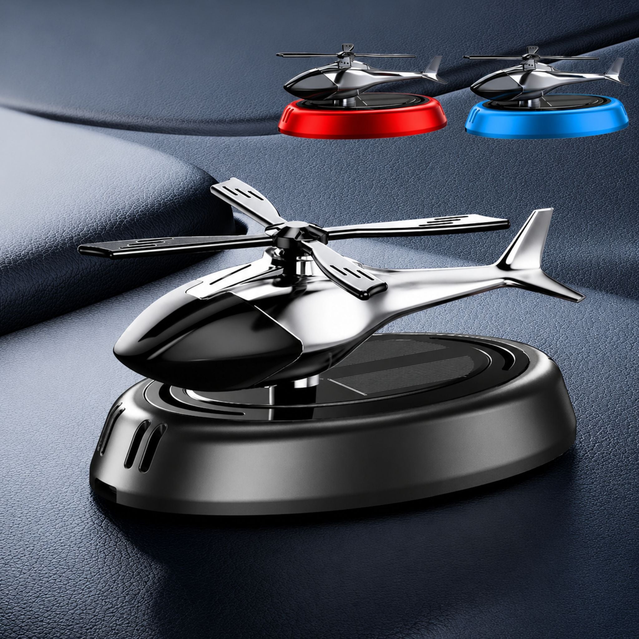 Solar Powered Rotating Car Air Freshener Helicopter Dashboard Perfume Diffuser Decoration - Web Luxes