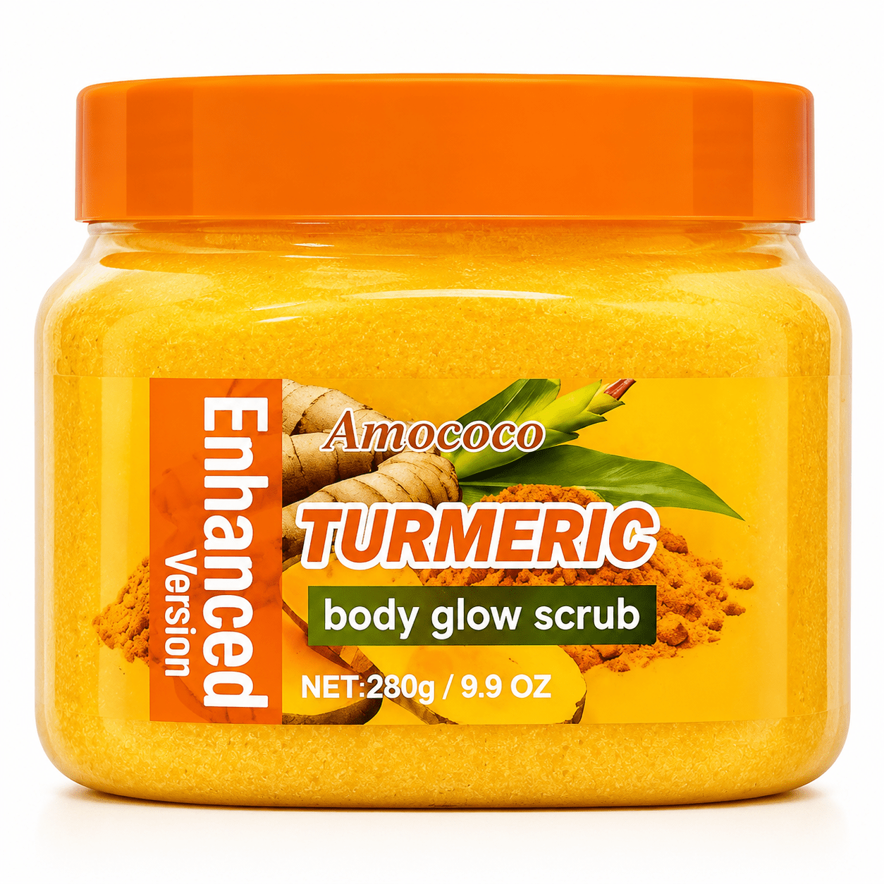 Turmeric Body Scrub – Gentle Exfoliating Body Polish for Smooth, Soft & Radiant Skin, Botanical Exfoliator for Dull & Uneven Skin Texture, 9.8 oz - WebLuxes Store