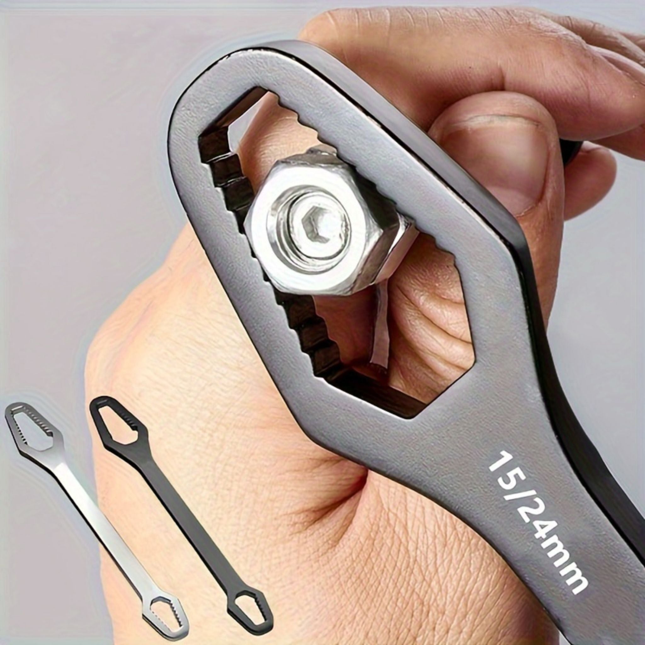 Universal Double Ended Adjustable Ratchet Wrench 3-17mm Self-Tightening Repair Spanner - Web Luxes