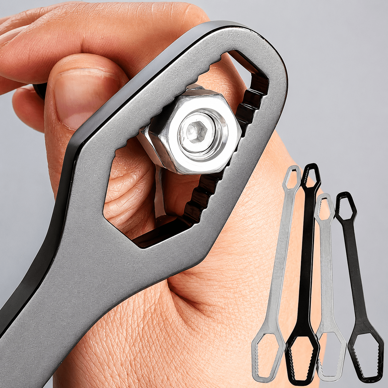 Universal Double Ended Adjustable Ratchet Wrench 3-17mm Self-Tightening Repair Spanner - Web Luxes