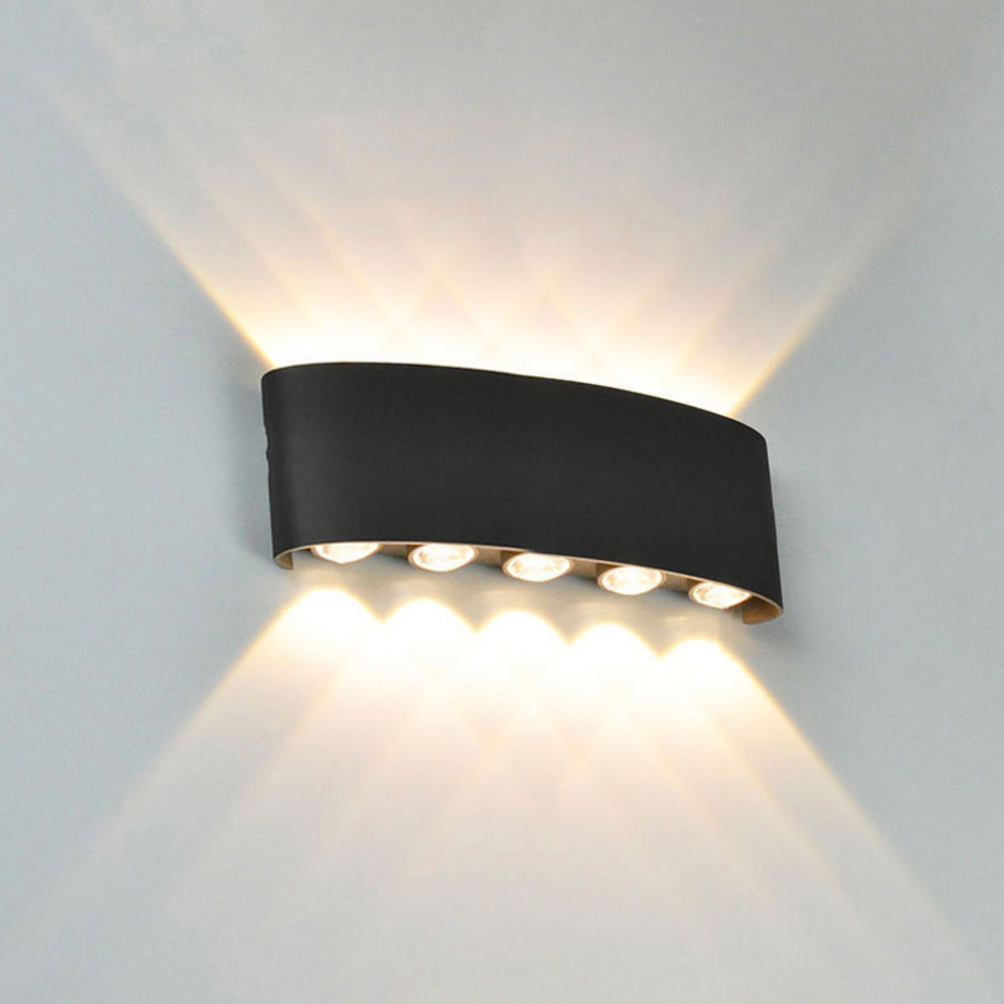 Up & Down LED Wall Lamp Waterproof Indoor Outdoor Wall Light for Bedroom & Living Room - Web Luxes