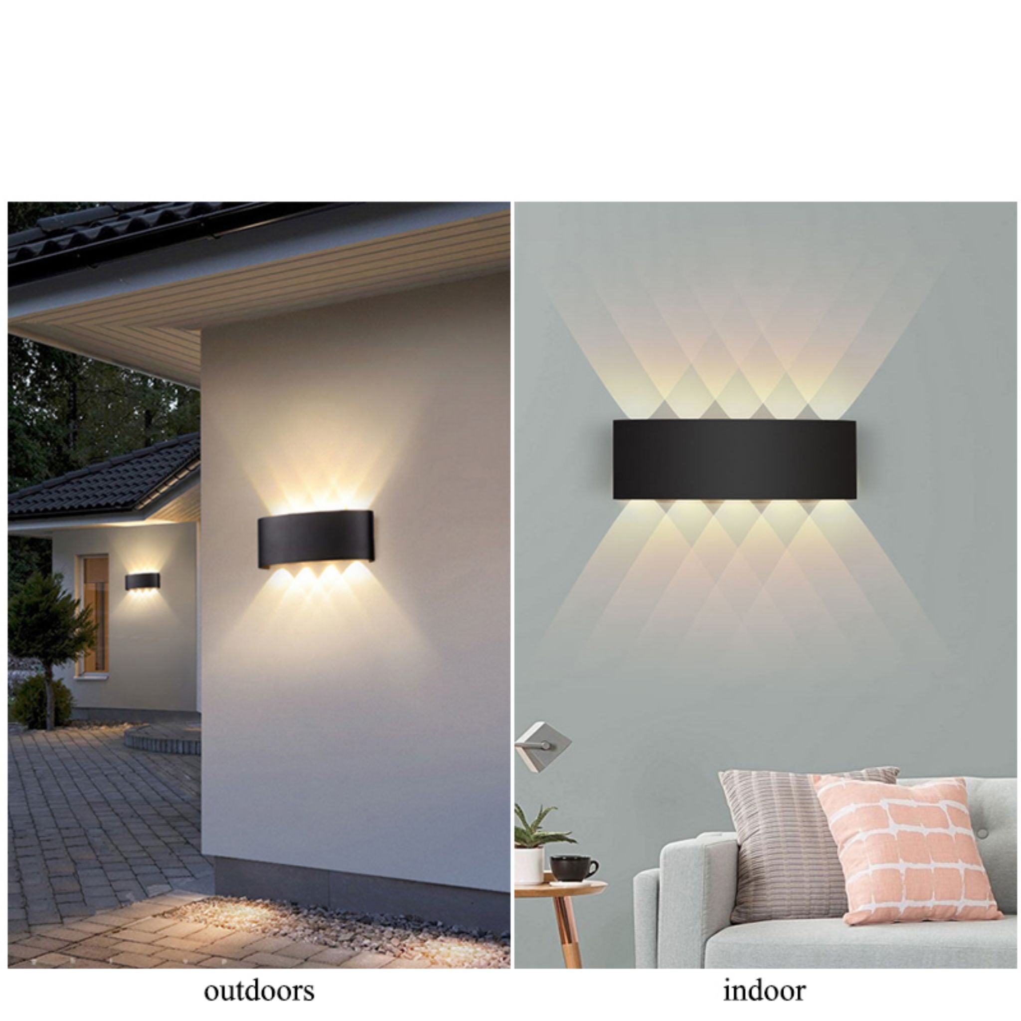 Up & Down LED Wall Lamp Waterproof Indoor Outdoor Wall Light for Bedroom & Living Room - Web Luxes