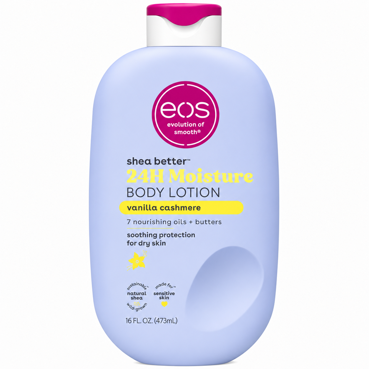 Vanilla Cashmere Body Lotion with Shea Butter - 24-Hour Moisturizing Lotion for Dry Skin, Lightweight & Non-Greasy, 16 fl oz