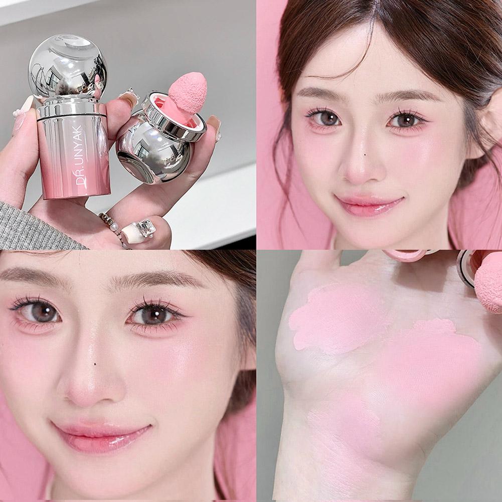 Velvet Liquid Blush with Mushroom Sponge Applicator – Matte Long-Lasting Cream Blush Tint for Natural Glow - WebLuxes Store