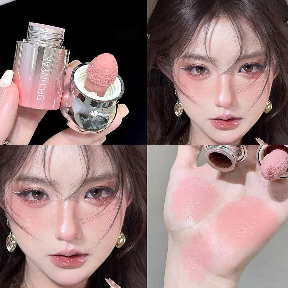 Velvet Liquid Blush with Mushroom Sponge Applicator – Matte Long-Lasting Cream Blush Tint for Natural Glow - WebLuxes Store