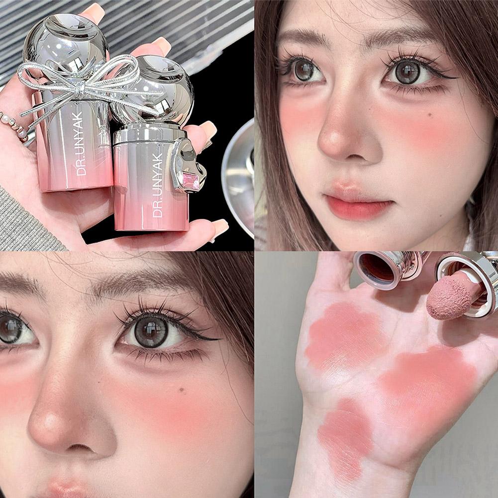 Velvet Liquid Blush with Mushroom Sponge Applicator – Matte Long-Lasting Cream Blush Tint for Natural Glow - WebLuxes Store