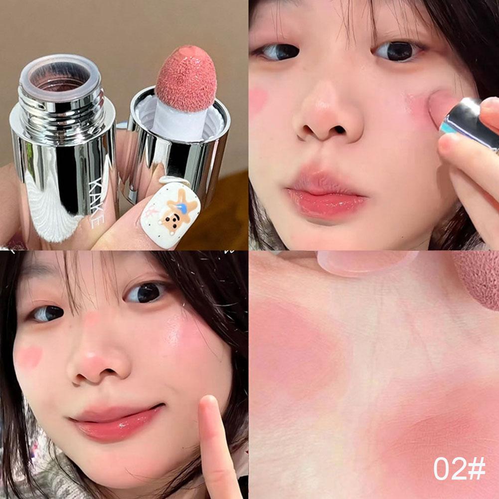 Velvet Liquid Blush with Mushroom Sponge Applicator – Matte Long-Lasting Cream Blush Tint for Natural Glow - WebLuxes Store