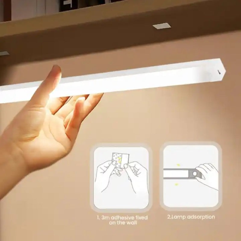 Wireless LED Motion Sensor Night Light Cabinet Closet Lamp