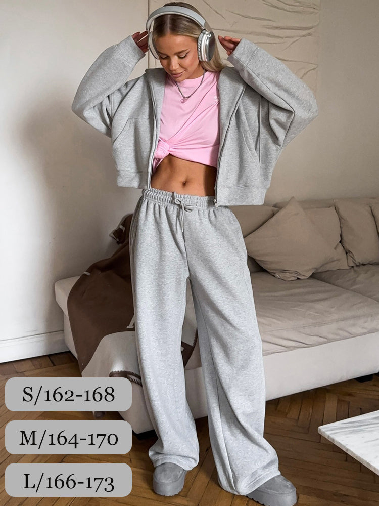 Women’s Autumn Tracksuit Set | Hooded Zipper Sports Suit