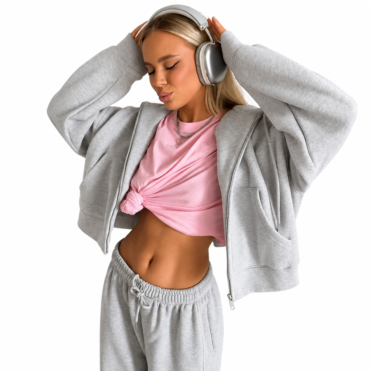 Women’s Autumn Tracksuit Set | Hooded Zipper Sports Suit