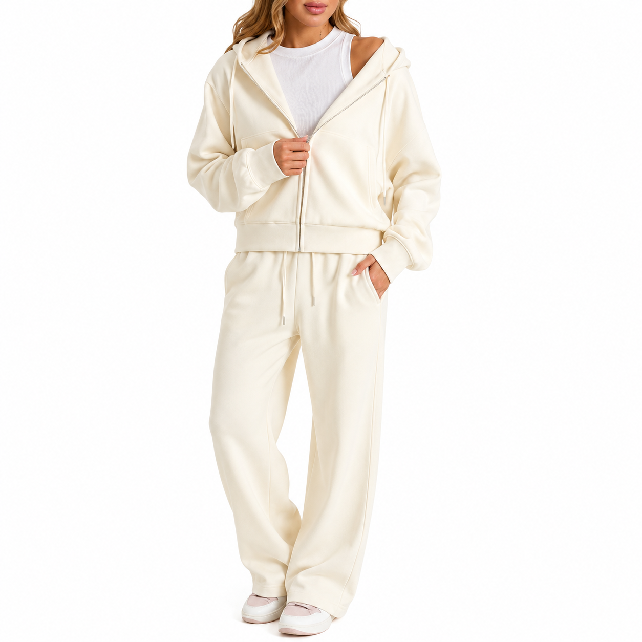 Women’s Autumn Tracksuit Set | Hooded Zipper Sports Suit
