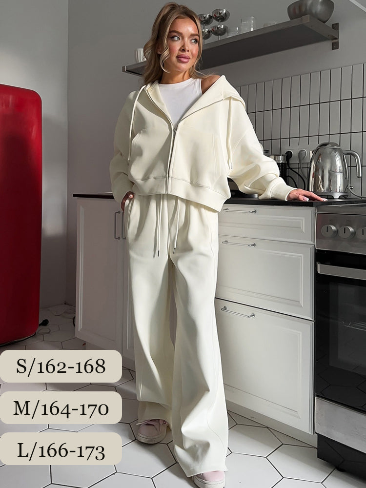 Women’s Autumn Tracksuit Set | Hooded Zipper Sports Suit
