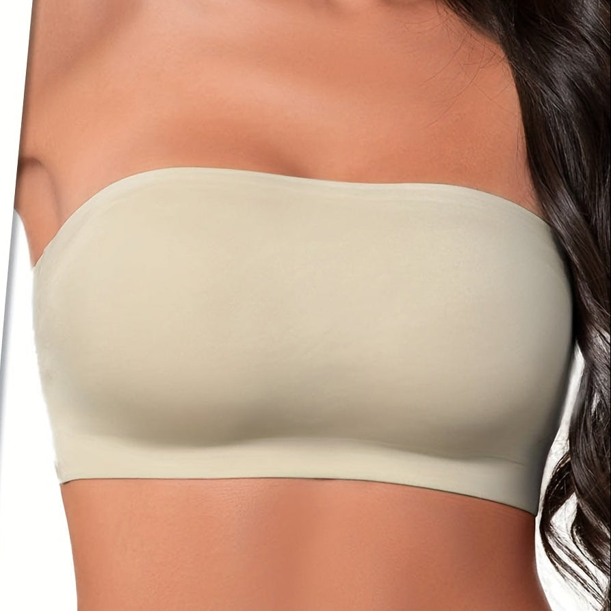 Women's Seamless Strapless Wireless Ice Silk Bra