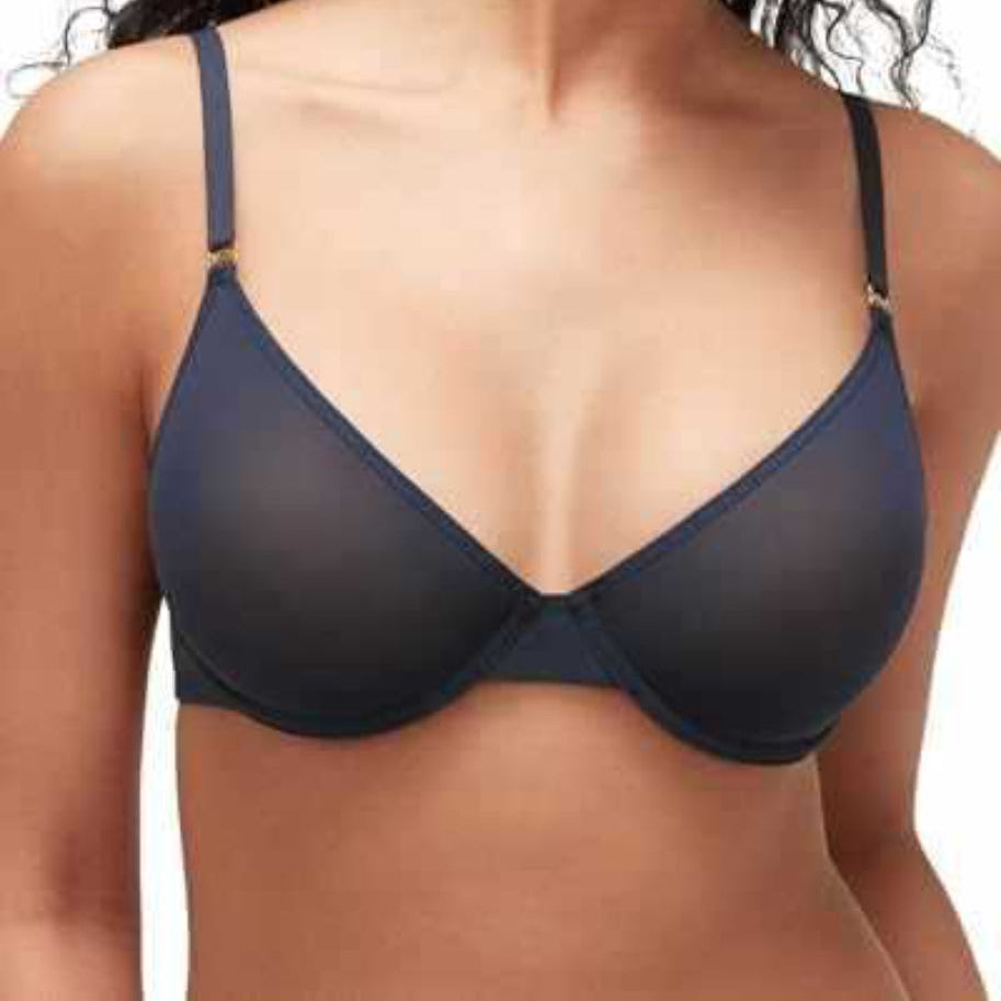 Women's Sheer Balconette Demi Underwire Bra
