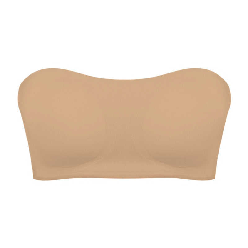 Women's Strapless Push Up Bra Seamless Ice Silk Comfort