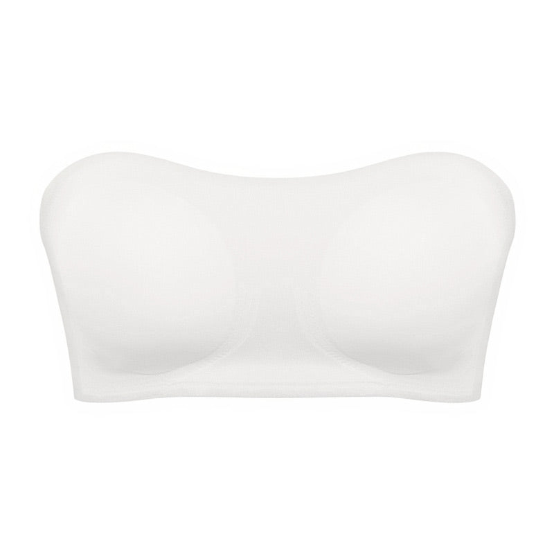 Women's Strapless Push Up Bra Seamless Ice Silk Comfort