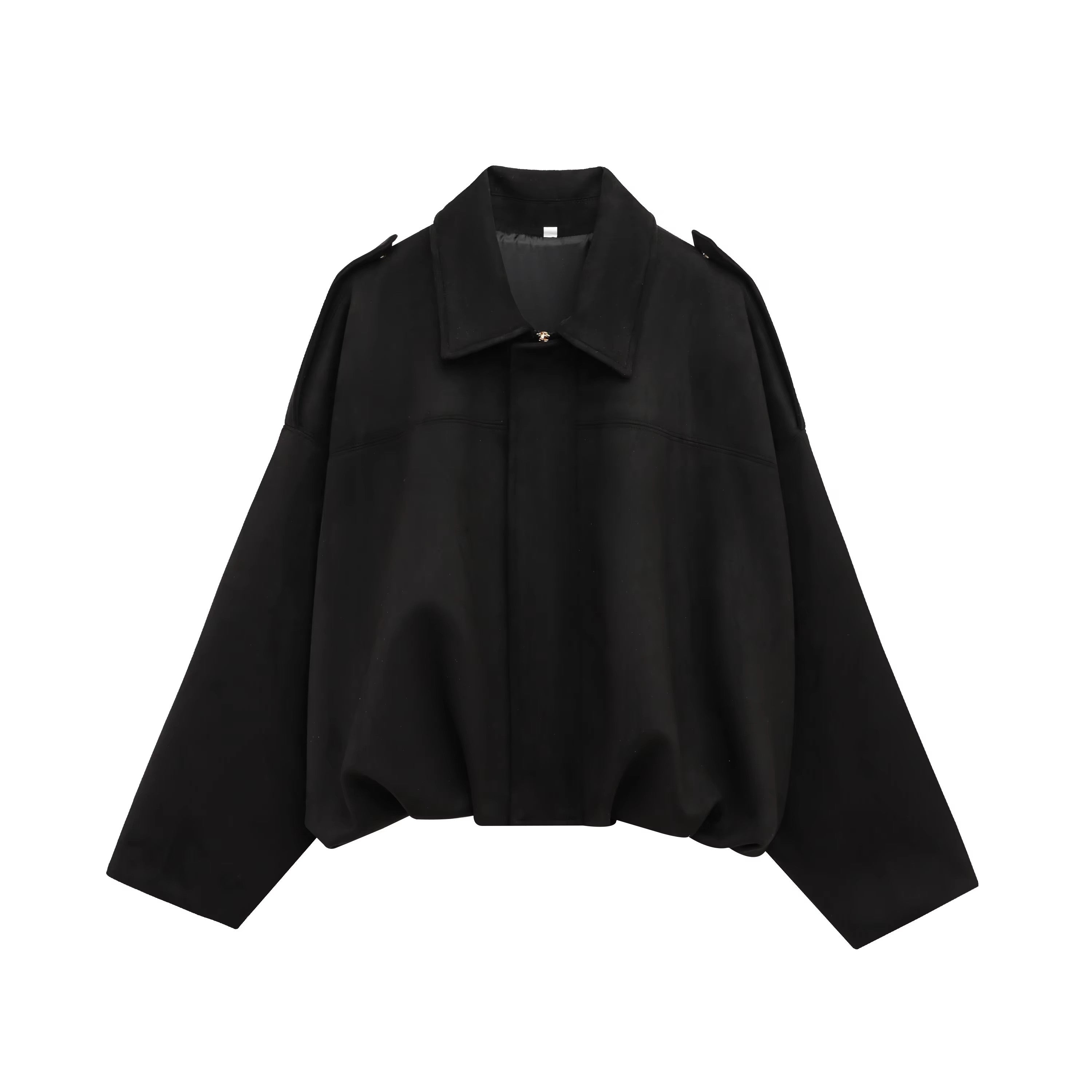 Women’s Suede Winter Coat | Vintage Loose Zipper Jacket